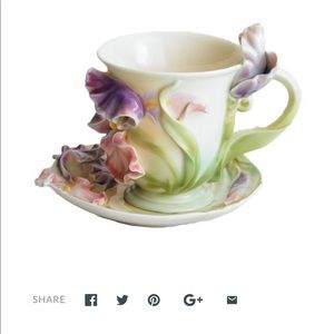 Franz teacup and saucer windswept beauty